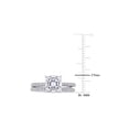 thumbnail image 3 of 2.00 Carat (Ctw) Lab-Created Moissanite Engagement Bridal Wedding Ring Set 14K White Gold with Diamonds 1/4 Carat (Ctw) for Women, 3 of 6