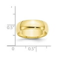 thumbnail image 5 of Auriga Fine Jewelry 10K Yellow Gold 6mm Lightweight Half Round Wedding Band for Women Size- 5, 5 of 5