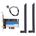 thumbnail image 1 of Tarjeta de red inalámbrica PCI-E Adaptador WiFi de escritorio + Bluetooth 4.0 para Windows XP/7/8/10, 1 of 14