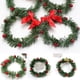 thumbnail image 2 of 10 piezas de corona navideña con agujas de pino, adorno colgante hecho a mano para puerta, para árbol de Navidad, fiesta, decoración del hogar, 2 of 4