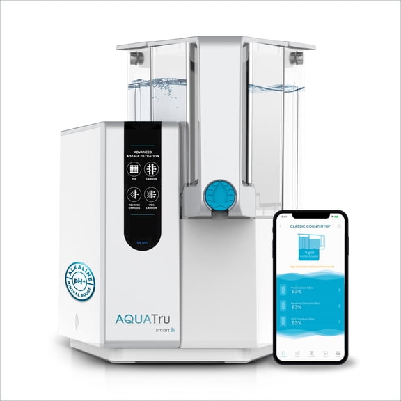 AquaTru Classic Alkaline Reverse Osmosis Water Filter | Smart RO Countertop