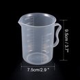 thumbnail image 3 of Unique Bargains 3Pcs Laboratory Clear White PP 300mL Measuring Cup Handled Beaker, 3 of 5