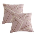 thumbnail image 1 of Funda de almohada cuadrada suave, moderna, cómoda, de chenilla con textura de punto Simple, 2 uds., 1 of 5
