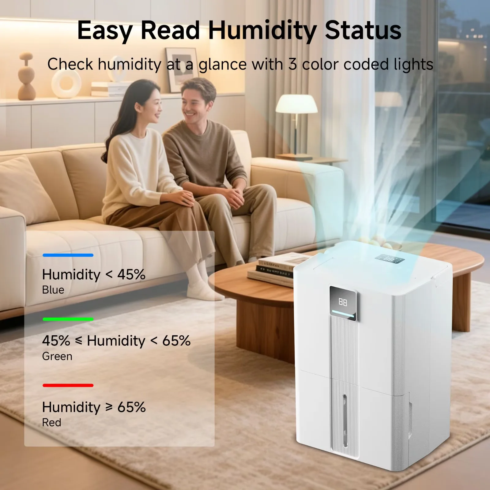 Akires Dehumidifier, Max 100 Pint(35 Pint DOE) for Basement & Home, 6000 Sq.ft, with Drain Hose for Bathroom, Large Room