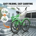 thumbnail image 3 of VEVOR Triciclo plegable para adultos, 24 pulgadas, 7 velocidades, bicicleta de crucero de 3 ruedas de acero al carbono con canasta y asiento ajustable, triciclos plegables para ir de compras, picnic, 3 of 9