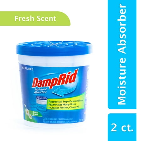 DampRid Refillable Moisture Absorber, Fresh Scent, 10.5 Oz, 2