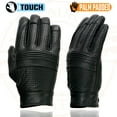 thumbnail image 5 of Milwaukee Leather MG7516 Men's Black Leather ’I - Touchscreen Compatible’ Gel Palm Motorcycle Hand Gloves W/ Flex Knuckles Large, 5 of 9