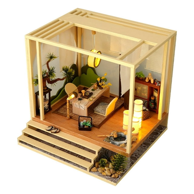 Hut Model Creative Delicate Decor Full-color Manual Book Nook Shelf Miniature Hut Doll Birthday Gift