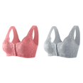 thumbnail image 1 of (2-Pack) Rinsvye Bra for Women Comfortable Compression Sports Bras for Women Convenient Front Close Button Womens Sports Bras for Older Women Women's Bra No Underwire, 1 of 5
