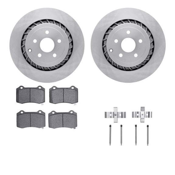 Dynamic Friction Company Rear Brake Rotors with 5000 Advanced Brake Pads includes Hardware 6512-47251