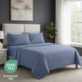 thumbnail image 5 of Bed Sheets - California King Sheet Set [6-Piece, Ash Blue] - Hotel Luxury 1800 Brushed Microfiber - Soft and Breathable - Deep Pocket Fitted Sheet, Flat Sheet, Pillow Cases, 5 of 7