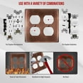 thumbnail image 3 of ENERLITES Double Duplex Receptacle Metal Wall Plate, Stainless Steel Outlet Cover, Corrosion Resistant, Standard Size 2-Gang 4.50" x 4.57", 7722-AC-5PCS, Antique Copper, 5 pack, 3 of 4