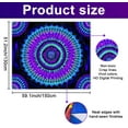 thumbnail image 2 of Mandala Glow in The Dark Tapestry Black Light Bohemian Aesthetic Tapestry UV Reactive Boho Flower Wall Hanging Poster Backdrop for Bedroom Living Room Dorm Decor 59"X51"/150X130cm, 2 of 8