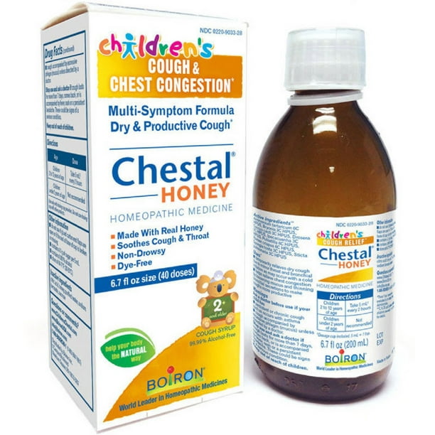 Boiron Children's Chestal MultSymptoms Formula Relief Syrup, Honey 6.