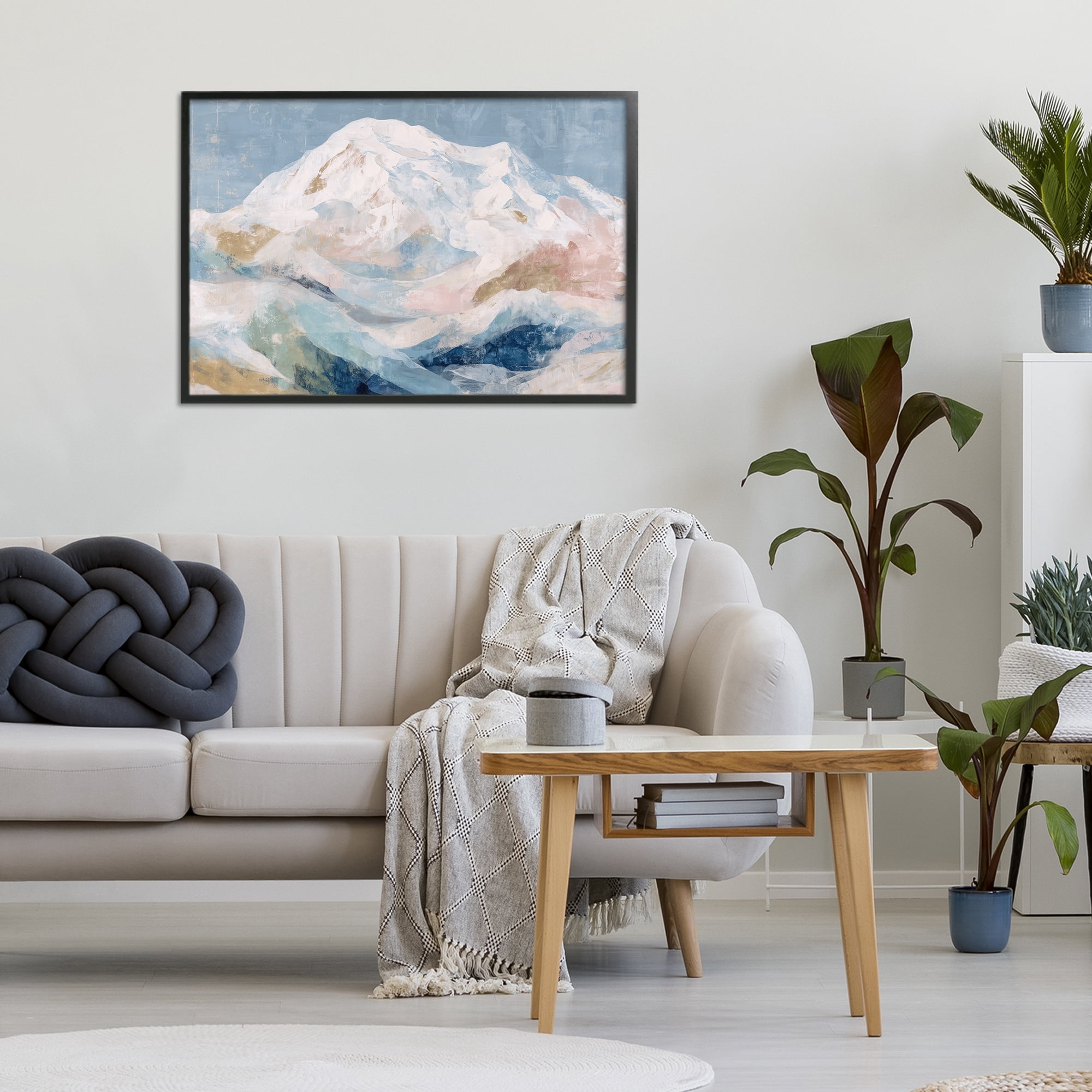 Stupell Industries Icy Mountain Range at Dusk Black Framed Giclee Art, design by Chromatic Storm Studio