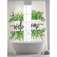 thumbnail image 5 of Green Leaves Sheer Curtains 84 Inch Length 2 Panels Set Window Treatments, Spring Summer Farmhouse Watercolor Plant Beige Rod Pocket Semi Curtains for Living Room/Bedroom/Kitchen Décor, 104"W x 84"L, 5 of 7