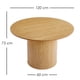 thumbnail image 2 of Ilios Innova | Mesa Rom Redonda de Comedor 120cm Color Maple, Superficie de MDF con Melamina, Base Cilíndrica de Tablillas Modernas, Ideal para 4 Personas, Diseño Nórdico Minimalista, 2 of 9