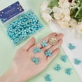 thumbnail image 3 of 1 Box 60Pcs Blue Turquoise Beads Bulk Butterfly Turquoise Healing Stone Insect Butterflies Wings Loose Spacer Beads for Jewelry Making Necklace Bracelet DIY Women Craft Beginners, 3 of 6