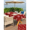 thumbnail image 6 of 60x102 Inch Outdoor Tablecloth with Umbrella Hole Zipper Rectangle Red Pink Cherry Blossom Rectangular Tablecloths Outside Waterproof Farmhouse Petals Falling Patio Table Cloth Cover for Picnic Party, 6 of 8