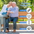 thumbnail image 3 of SupreGear Folding Walking Cane with T-Handle, Lightweight Adjustable Mobility Stick, 5 Height Settings, White Floral, 3 of 7