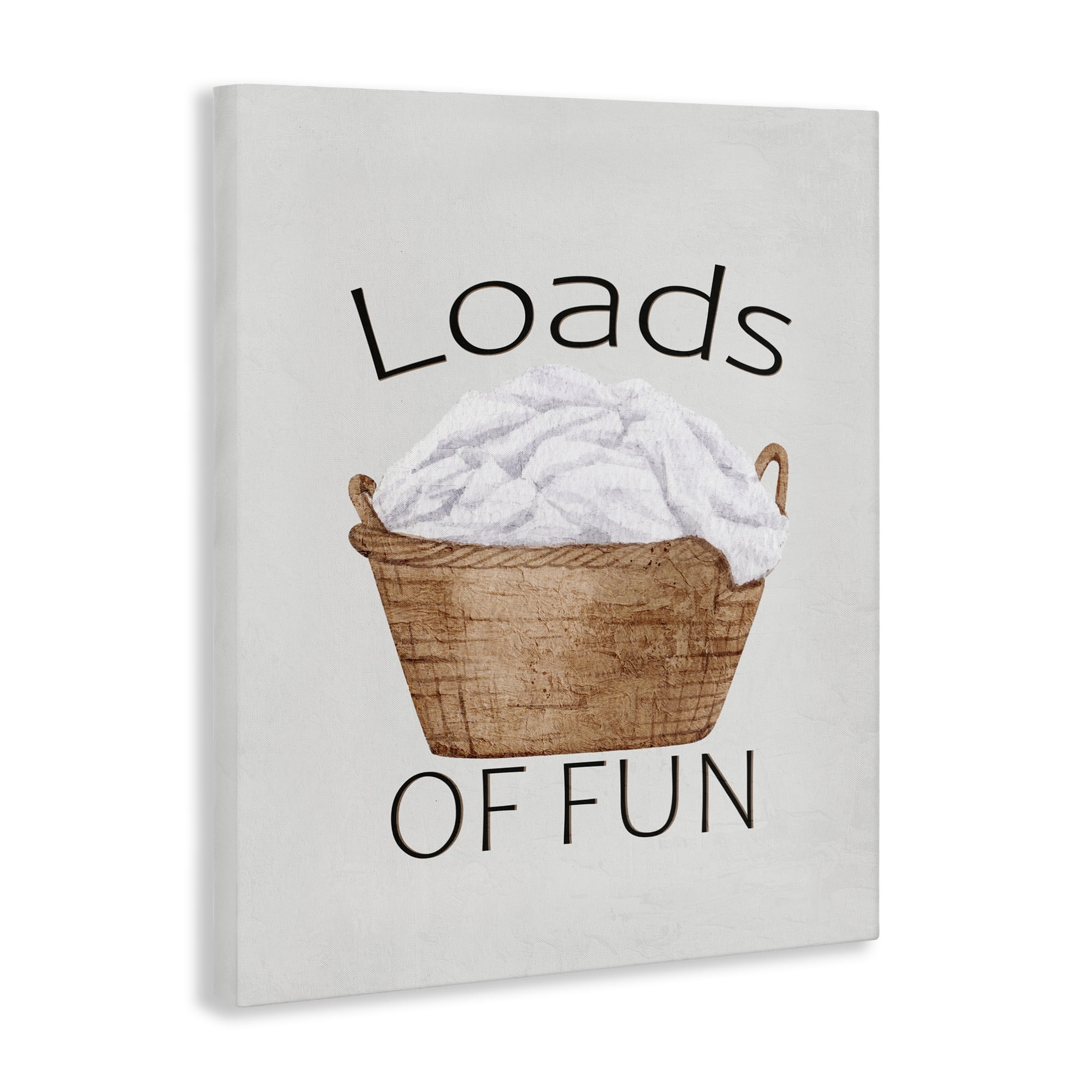 Loads Of Fun Laundry Basket Canvas Wall Art, design by Kim Allen