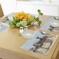 thumbnail image 4 of Ambesonne Zebra Place Mats Set of 4, Namibia Africa Animals View, Standard Size, Pale Blue Beige and Black, 4 of 6
