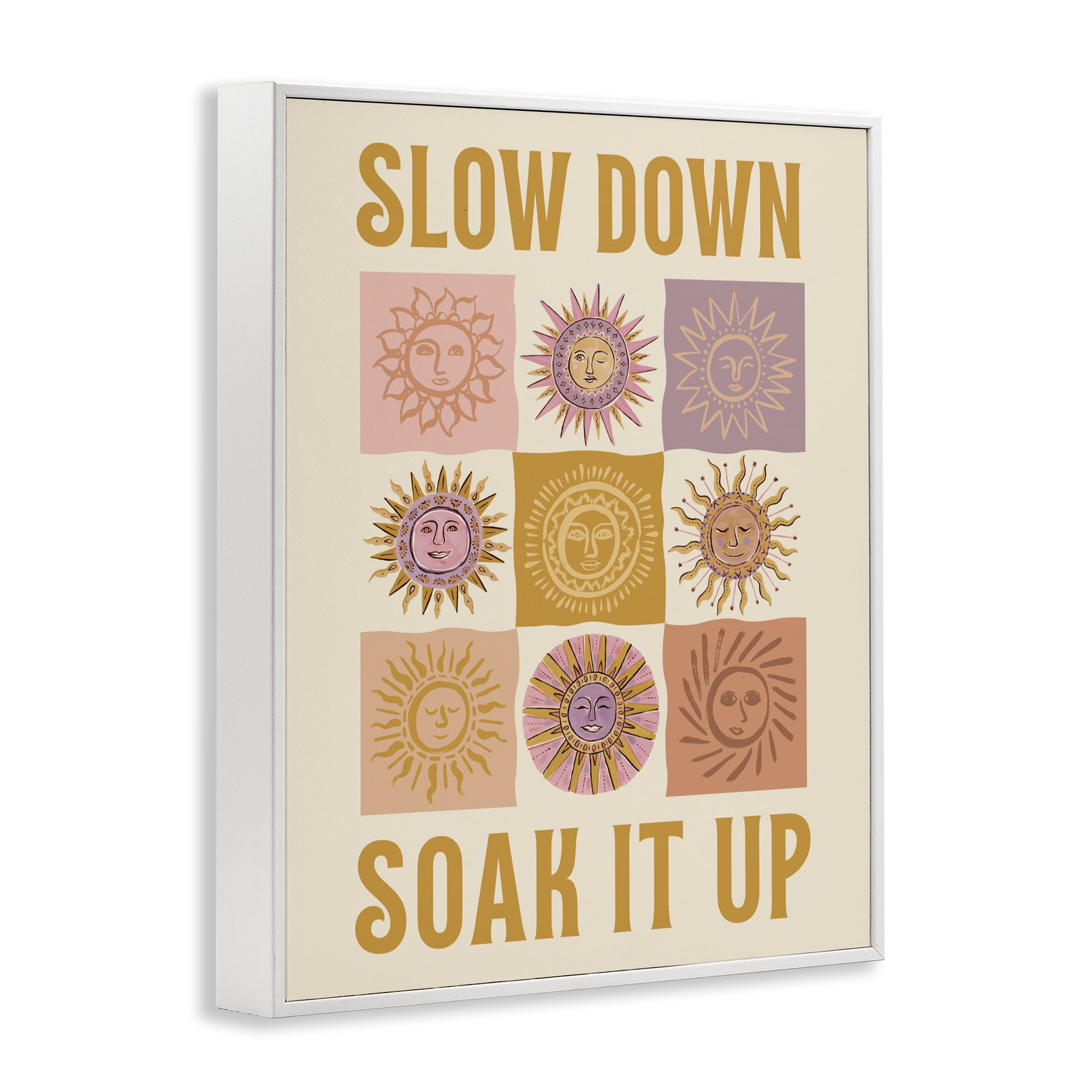 Stupell Industries Slow Down Soak It Up White Framed Giclee Art, design by Two If By Sea Studios