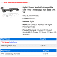 thumbnail image 2 of Right Exhaust Manifold - Compatible with 1996 - 2002 Dodge Ram 3500 5.9L V8 1997 1998 1999 2000 2001, 2 of 2