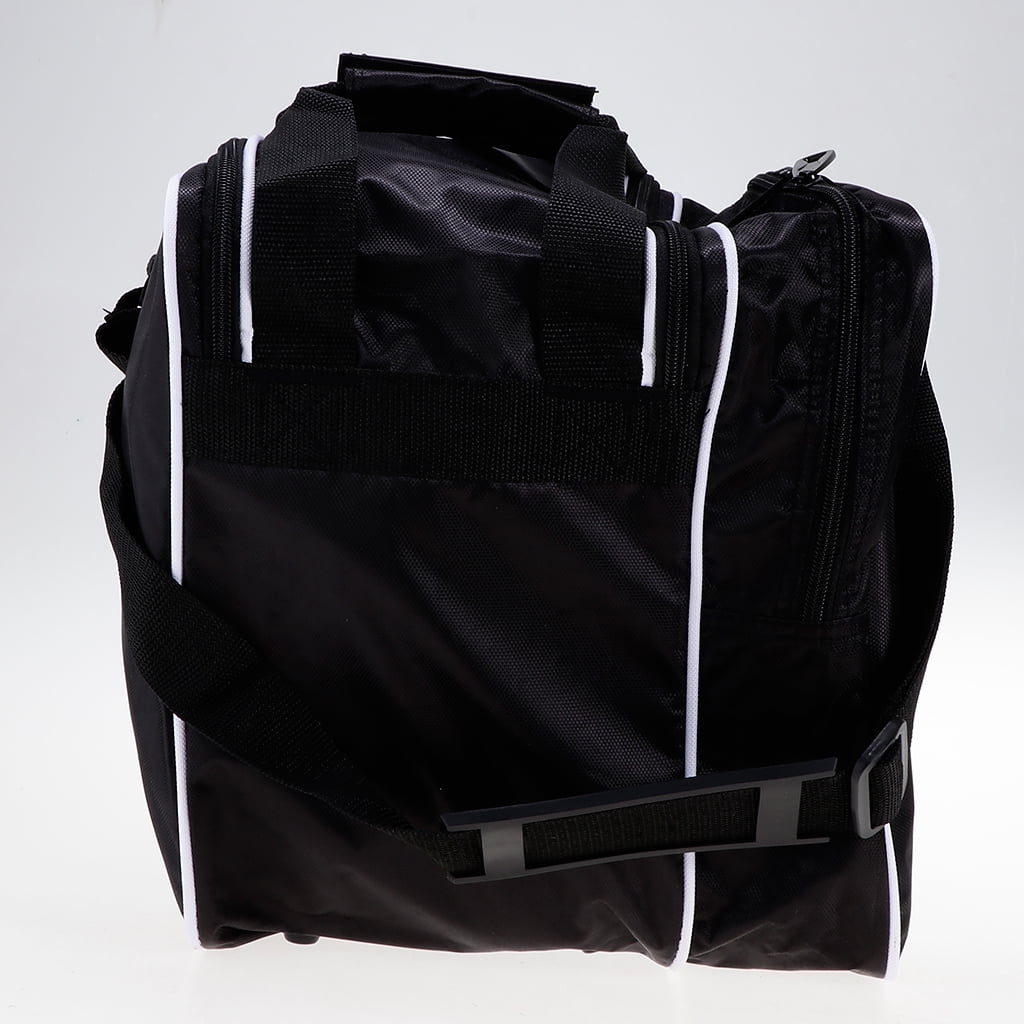 Waterproof Bowling Ball Carrier Bag Single Ball Tote Bag Pocket black