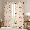 thumbnail image 2 of Feelyou Cartoon Bowknot Child Blackout Curtains Set of 2 (52x84 Each), Kawaii Cherry Fruit Window Curtains, Cute Princess Bow Style Curtains and Drapes, Living Room Curtains Decor, 2 of 6