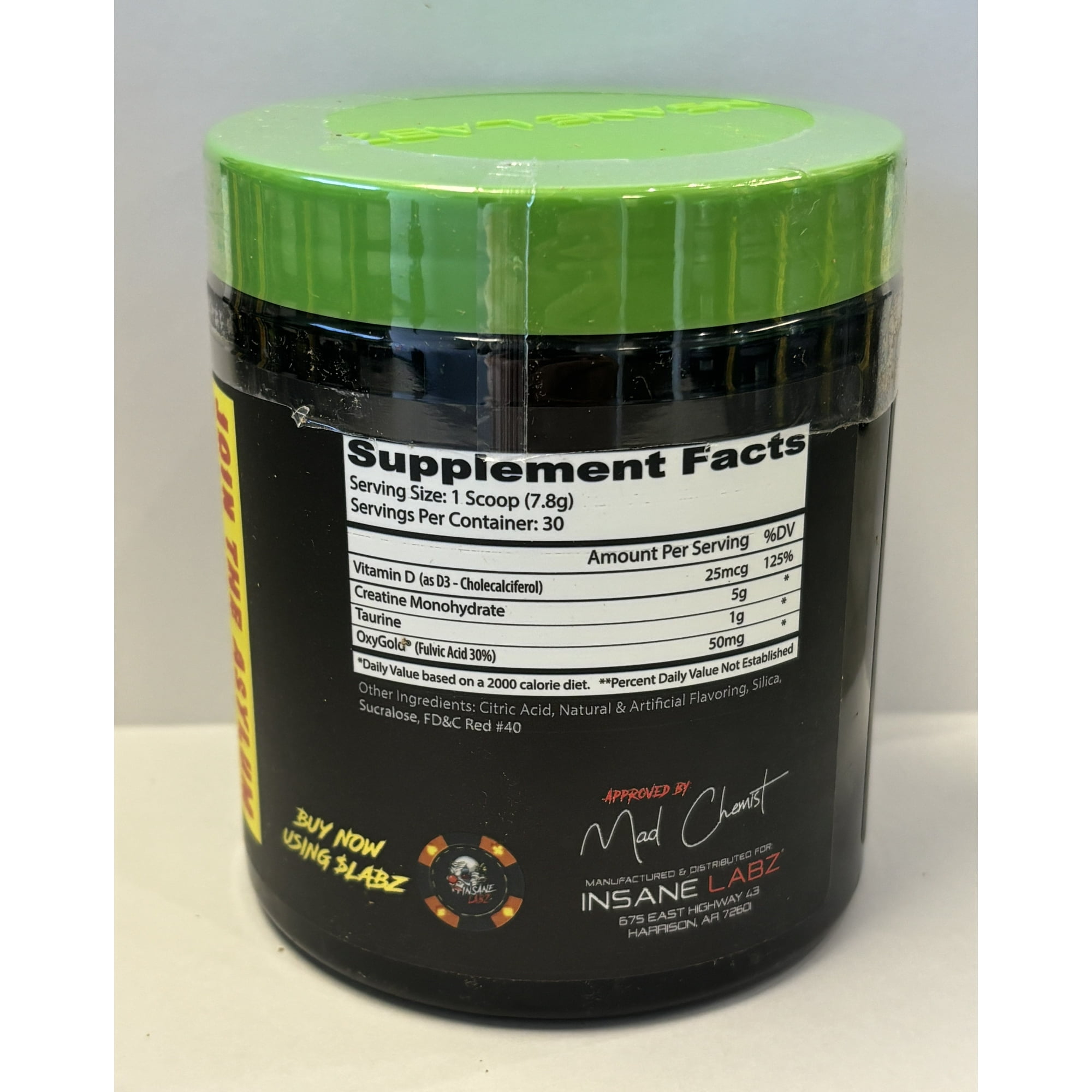Insane Labz Creatine Craig Watermelon 30 Servings 8.2 oz
