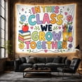 thumbnail image 6 of Phrase Letters Class With Grow Together Multicolored, Inspirational Illustration for Quote Lovers, Wall Decor, Valentine's Day Gift, Tapestry Wall Hanging for Dorm and Living Room, 6 of 7