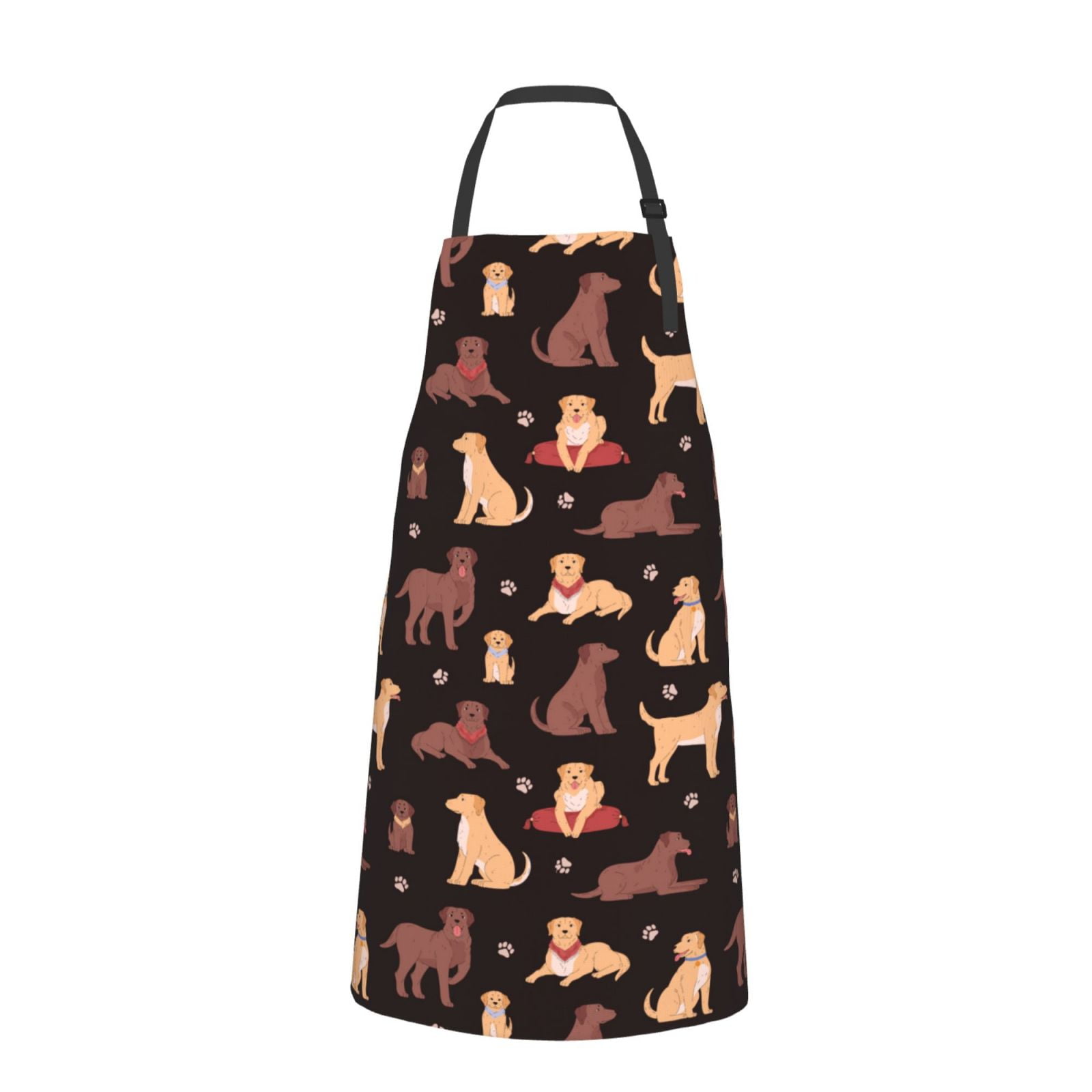 Vsdgher Labrador Retriever Dog Waterproof Apron with 2 Pockets Kitchen Chef Aprons Bibs for Grooming Cooking Baking Painting Gardening