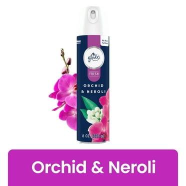 Glade Air Freshener Spray, Orchid & Neroli, Fresh Collection, Fragrance Infused with Essential Oils, 100% Natural Propellent, 8 oz