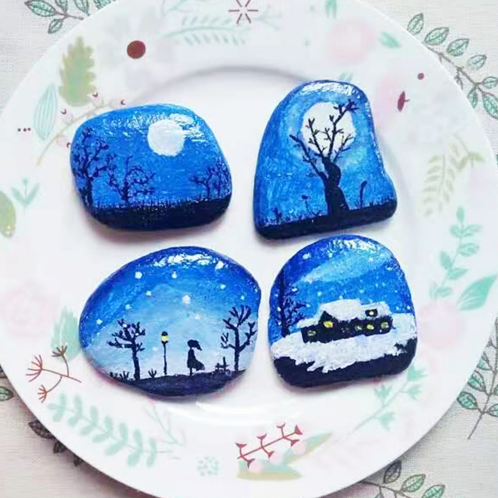 Opvise Smooth Natural Stones for Rock Painting Art Supplies - DIY Crafts, Home & Garden Decor, Personalized Gift Making