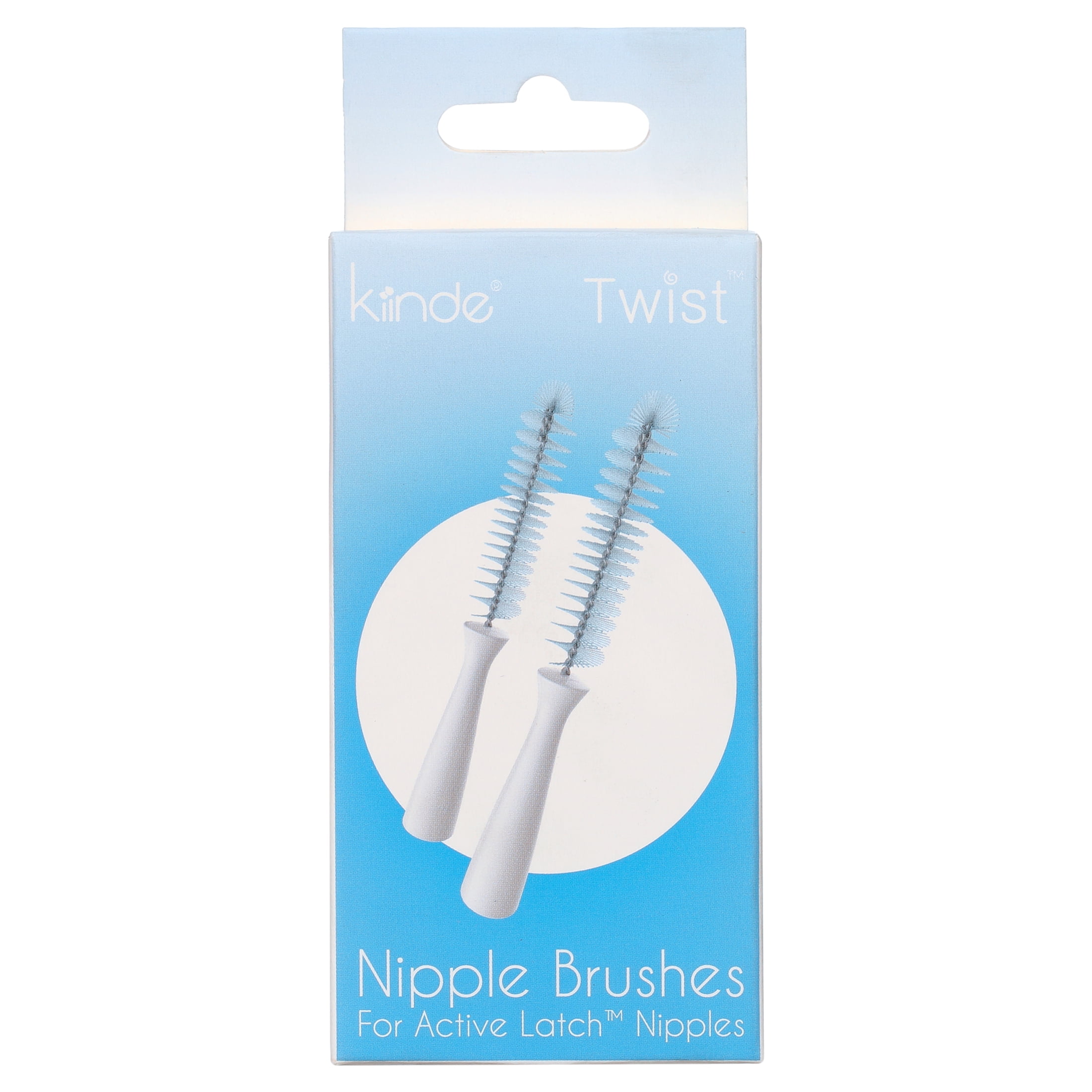 Kiinde Twist Pouch 2-Piece Baby Bottle Nipple Brush Set for All