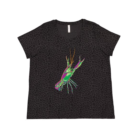 Inktastic Mardi Gras Crayfish Artsy Women's Plus Size T-Shirt