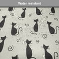 thumbnail image 7 of Cats Chair Seating Cushion Set of 2, Repetitive Animal Pattern with Spiral Motifs Meow Purr Kittens, Seat Pads for Office with Anti-slip Backing, 16"x16", Black and Eggshell, by Ambesonne, 7 of 7