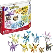 MEGA Pokemon Building Toy Kit Eevee Evolution Set (470 Pieces) with 9 Figures for Kids
