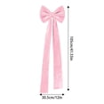 thumbnail image 6 of Dserhfy Chair Sash Bow Reusable Chair Back Velvet Bow Universal Wedding Events Banquet Anniversary Bridal Banquet Party Dining Chair Cover Decoration, 6 of 8