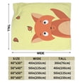 thumbnail image 3 of DouZhe Ultra-Soft Micro Fleece Lightweight Flannel Bed Blanket, Cute Fox Animal Print Cozy Warm Throw Blankets, 40"x30", 3 of 7