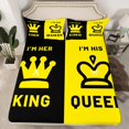 thumbnail image 2 of Castle Fairy King And Queen Crown Twin Sheet Sets 3pcs for Girls Female Women,Romantic Valentine's Day Twin Fitted Sheet Microfiber,Couple Lover Breathable Flat Sheet,Lightweight Room Decor, 2 of 7