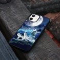 thumbnail image 4 of FINCIBO Soft Rubber Protector Cover Case for Apple iPhone 12 / 12 Pro 6.1" 2020 (NOT FIT Apple iPhone 12 Pro Max 6.7" 2020/iPhone 12 mini 5.4" 2020), Wolf Pack Moon, 4 of 5