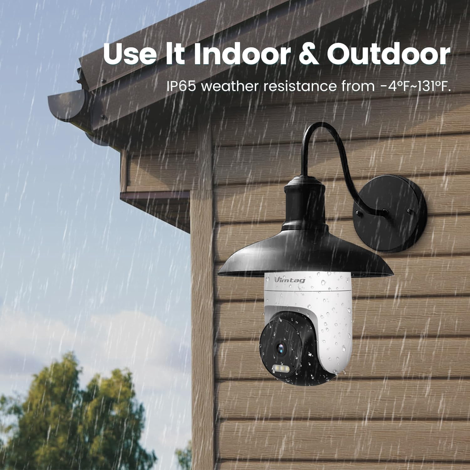 Vimtag Light Bulb Camera, 2.5K/4MP Light Bulb Security Camera Outdoor with Spotlight/Night Vision/PTZ/Speaker/2-Way Talk/Phone App/IP/Human/Sound/Motion Detection for Home Security