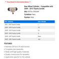 thumbnail image 2 of Rear Wheel Cylinder - Compatible with 2009 - 2013 Toyota Corolla - Beck Arnley, 2 of 2