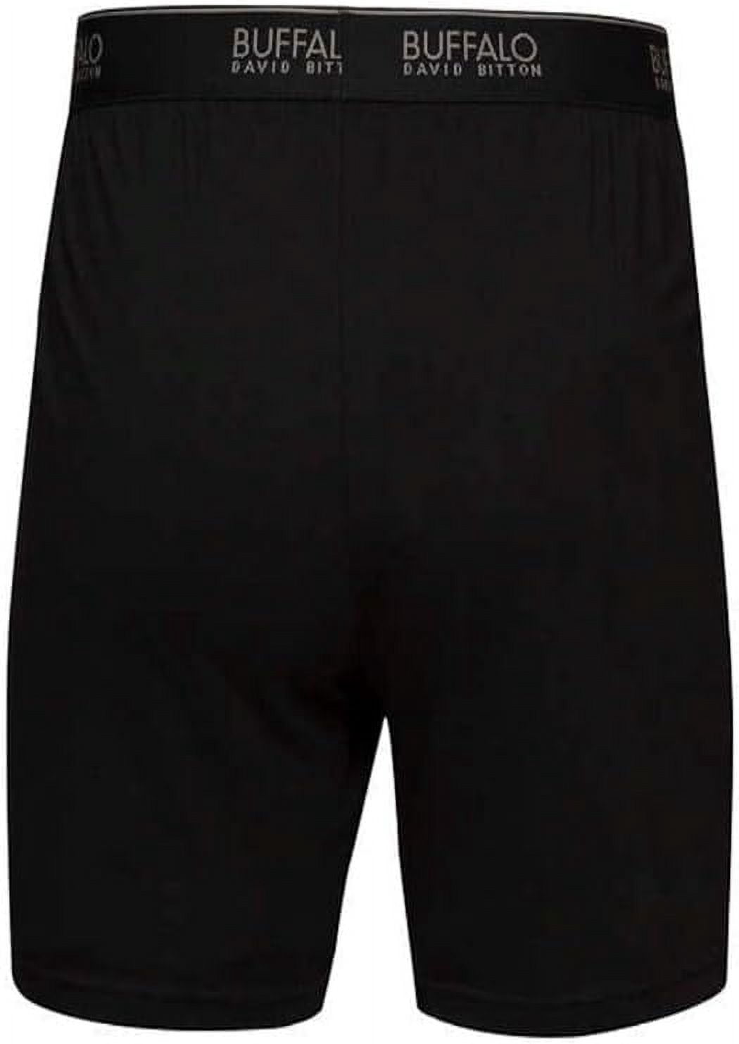 Mens Buffalo David Bitton Knit Boxers Cotton Modal Stretch 3 pack Black