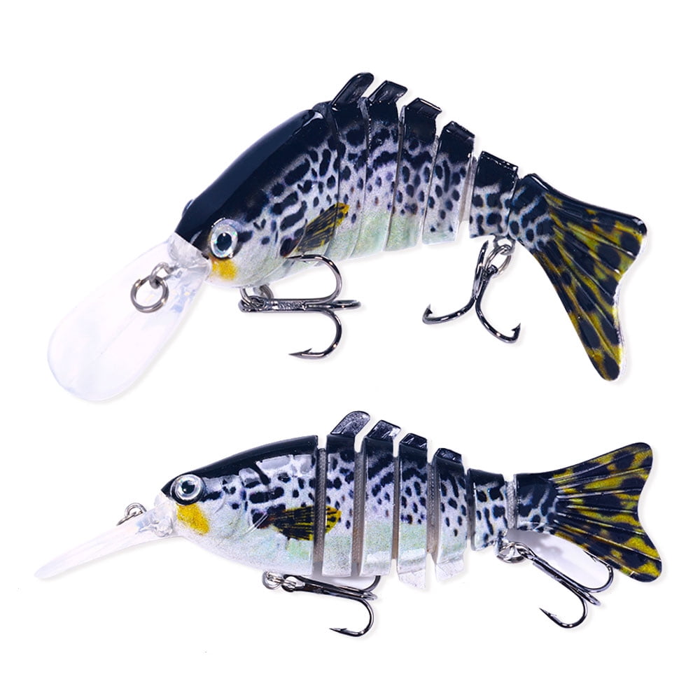 HENGJIA Fishing Lures 10pcs Multi Jointed Fish Fishing Kits Slow Sinking Lifelike Swimbait Freshwater and Saltwater for Trout Bass Lures