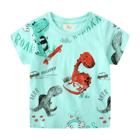 

Boys T-Shirt Handdrawn Style Dinosaurs Print Q631 Sizes Up to 7