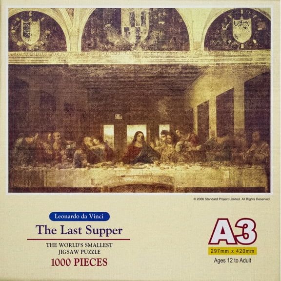 Tomax Miniature Jigsaw Puzzle - Leonardo da Vinci - The Last Supper (1000 Pieces)