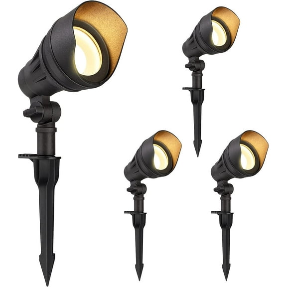 MY.LED Low Voltage Landscape Lights, 14W 540LM 3000K 12V Aluminum Outdoor Spotlight, IP65 Waterproof Landscape Lighting for Yard, Garden, House, Tree, Lawn, 4 Pack